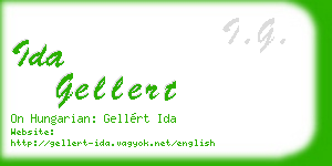 ida gellert business card