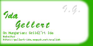 ida gellert business card